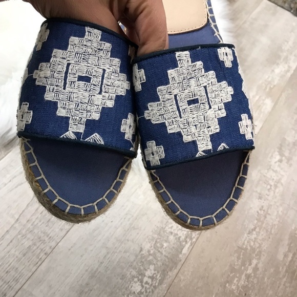 BOTKIER Blue Jenny Slide On Sandal Espadrille Size 9 - Picture 12 of 14